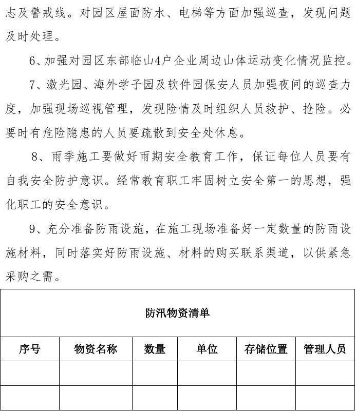 防汛应急响应最新方案