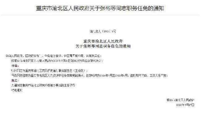 重庆最新人事变动及任免信息公示动态报道